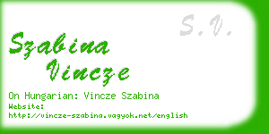 szabina vincze business card